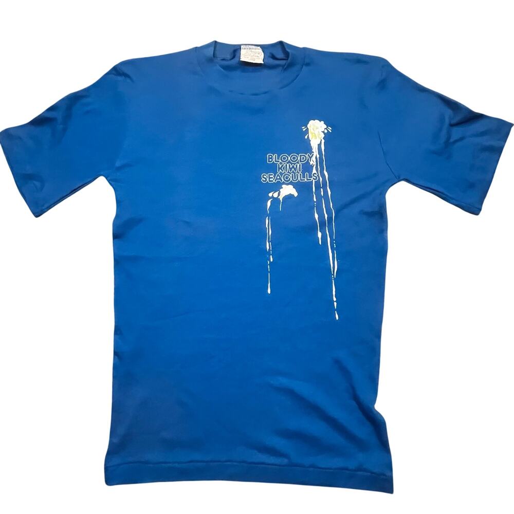 New Zealand Bloody Kiwi Seagulls Funny Graphic T-Shirt Blue Size Men‎ M/L